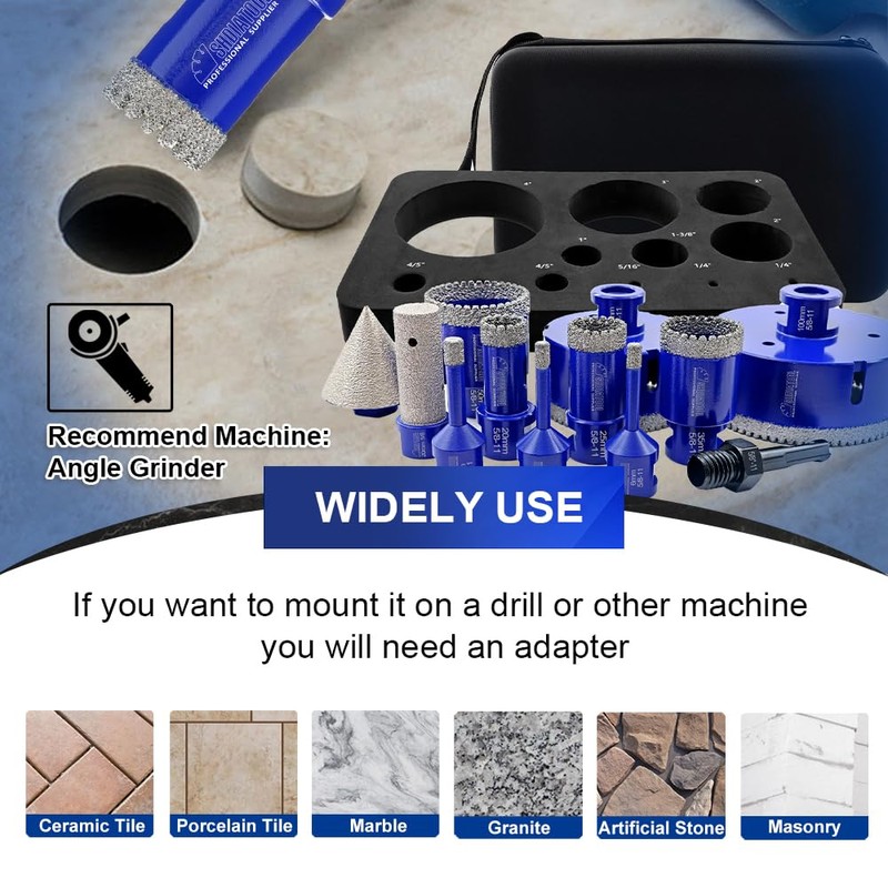 SHDIATOOL Diamond Drill Core Bits Kit Hole Saw Sets Diamond