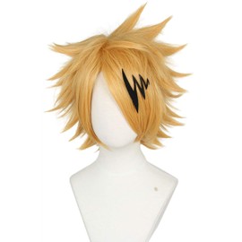 Linfairy Womens Game Wig Costume Halloween Cosplay Wigs For Men (Blonde+Hairpin)