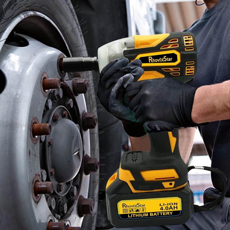 Rhovixster Cordless Impact Wrench 1/2 - 580N.M Max Cordless Impact