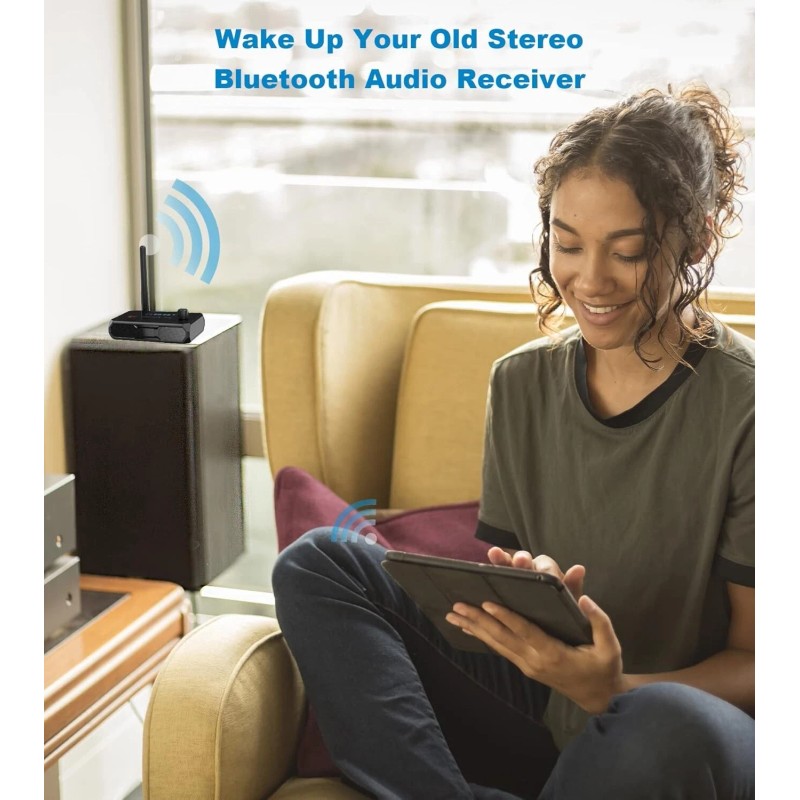 Bluetooth 5.3 Audio Receiver for Home Stereo, Wireless Adapter with