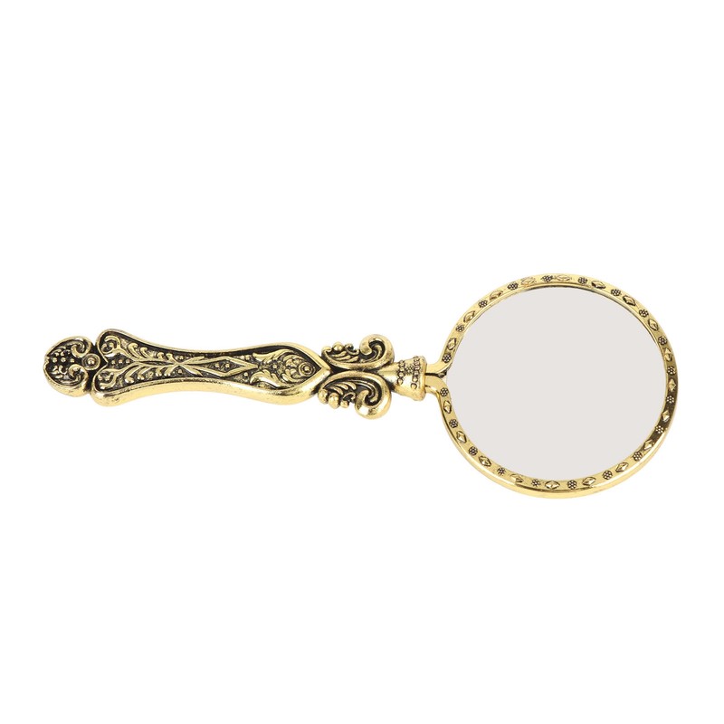 3X Retro Magnifying Glass Elderly Kids Handheld Magnifier for Reading