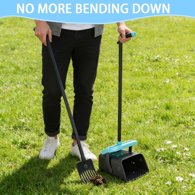 Geyecete Dog Pooper Scooper Pooper Scooper for Dogs - Long