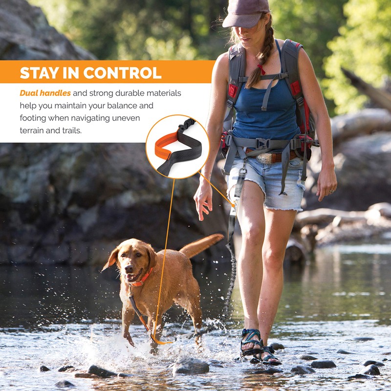 Tuff Mutt Hands Free Dog Leash for Walking Running Hiking,