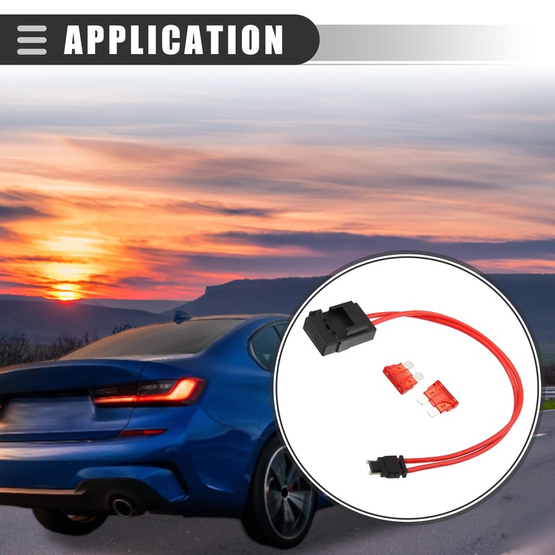 Motoforti Universal 32V Low Profile Mini Fuse, Adapter Tap Fuse