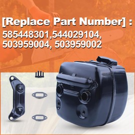 Mtanlo Muffler For Husqvarna 390XP 390 390 385XP Chainsaw Silencer Exhaust 544029104, Muffler, Bracket, Gaskets, Screw.