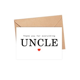 Yanashop88 Thank You For Everything Uncle Card - Thank You Card - Uncle Card - Father's Day Card - Card For Him - Greeting Card For Birthday- Anniversary - Note Card - Thank You For Everything