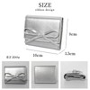 Crossmarbery (クロスマーベリー) Ribbon Mini Wallet, Box-Type Coin Purse, Easy to