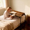 Overbed Table with Wheels and Desktop Enclosure (Brown)