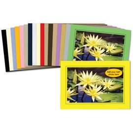 Photographer's Edge, Photo Insert Card Sample Pack, 16 Colored Cards, for 4x6 Photos