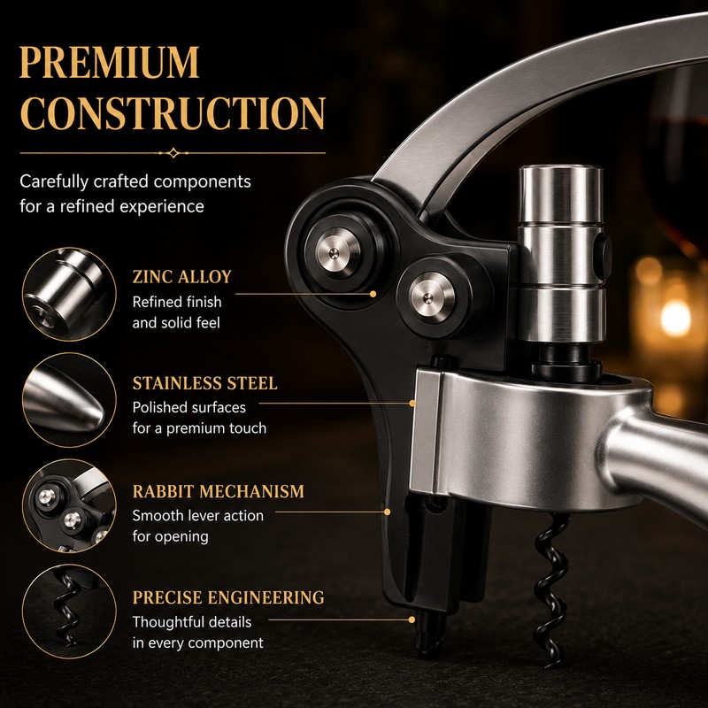 9-Piece Wine Opener Set with Wooden Gift Box – Stainless