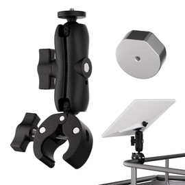 Starlink Mini Pole Clamp Mount,Starlink Mini Mount for RV/Yacht/Camper/Guardrails,Pole Clamp Mount with Pipe Range 0.83-1.97"(2.2-5CM) for Roof Racks, RVs, Boats, and Campers