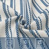 JIUZHEN 52x18 Inch Kitchen Valance - Thick Textured Linen Striped