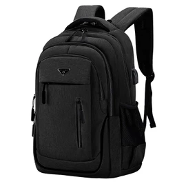 Mochila para Laptop de 17.3 pulgadas,Mochila Impermeable,Mochila de viaje extra grande para hombre y mujer,50X35X19cm，Tiene un puerto de carga USB, apto para portátiles de 17,3 pulgadas (negro)