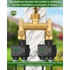 Hose Splitter 2 Way Heavy Duty, Solid Brass Full Flow