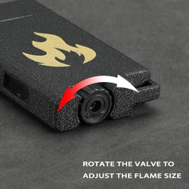 Classic Matte Butane Pocket Lighter, 2 Pack Double Jet Flame Torch Lighter with Visible Window, Windproof Adjustable and Refillable Lighter for Men and Women, Without Gas(Matte Black+Silver)