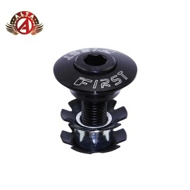 ALTA ALLOY BICYCLE HEADSET SPACER TAP 1-1/8 CAPS W/HOLLOW BOLT BLACK