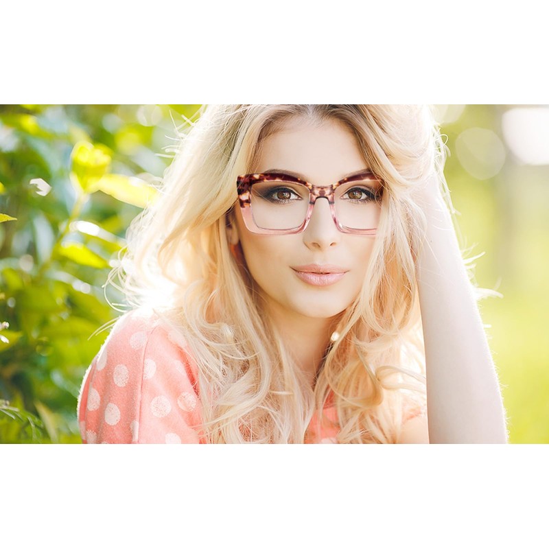 REAVEE 6 Pack Oversized Square Reading Glasses Oprah Style for