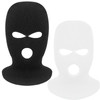 Fvviia 2 Pieces 3 Hole Knitted Face Cover Double Thermal