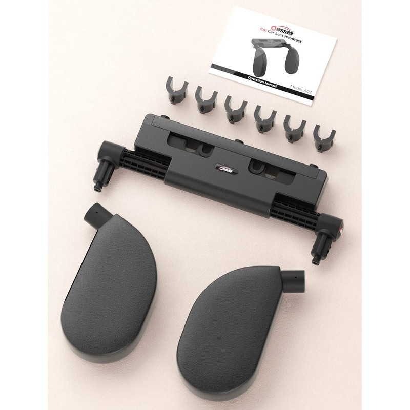 Oasser Car Neck Pillow Retractable Neck Support for Car Black