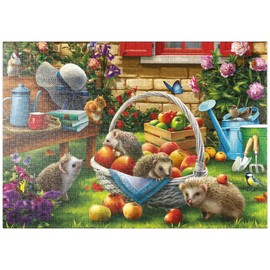 MyPuzzle Hedgehog in the Orchard: A Summer Adventure - Premium 1000 Piece Puzzle - MyPuzzle Special Collection by Puzzle Galaxy