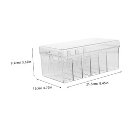 LABRIMP Multi Grid Clear Cable Management Box Cord Organizer with Lid Storage for Phone Chargers Data Cables and Accessories Durable Pet Material Easy to Use