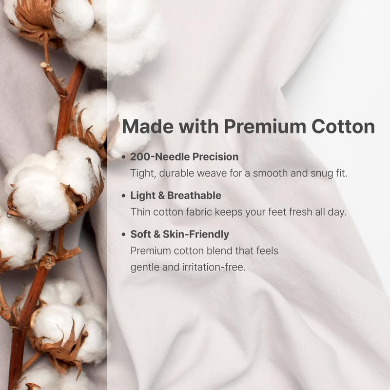 MONFOOT Men's/Women's 4 Pairs Thin Cotton Low Cut Ankle Socks,