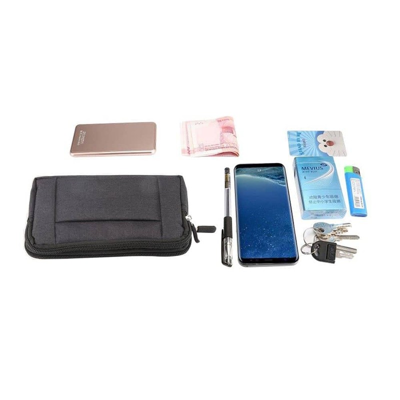 DFV mobile - Multipurpose Horizontal Belt Case 2 Compartments Zipper