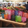 5 Bolsas mexicanas para el supermercado 30 x 30 cm.Para