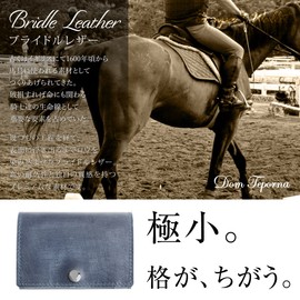 Dom Teporna Bridle Leather Trifold Wallet Small Slim Compact Genuine Leather Wallet Men's Women's 6 Colors -