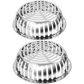 YunGenu SUS304 Stainless Steel Roof Dome Drain Cover Strainer Anti-Clogging Atrium Grate 2pcs/pk (Φ: 8.5 inch)