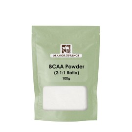 BCAA Powder | 2:1:1 Ratio | Unflavoured 100g by Manor Springs