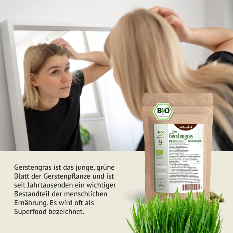 Barley Grass Capsules Organic Refill Pack of 400 | 3000