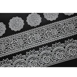 Girl style レースマットシリコンモールド ケーキ型 ケーキデザイン ケーキデコレーションツール ケーキ装飾ツール 薔薇柄