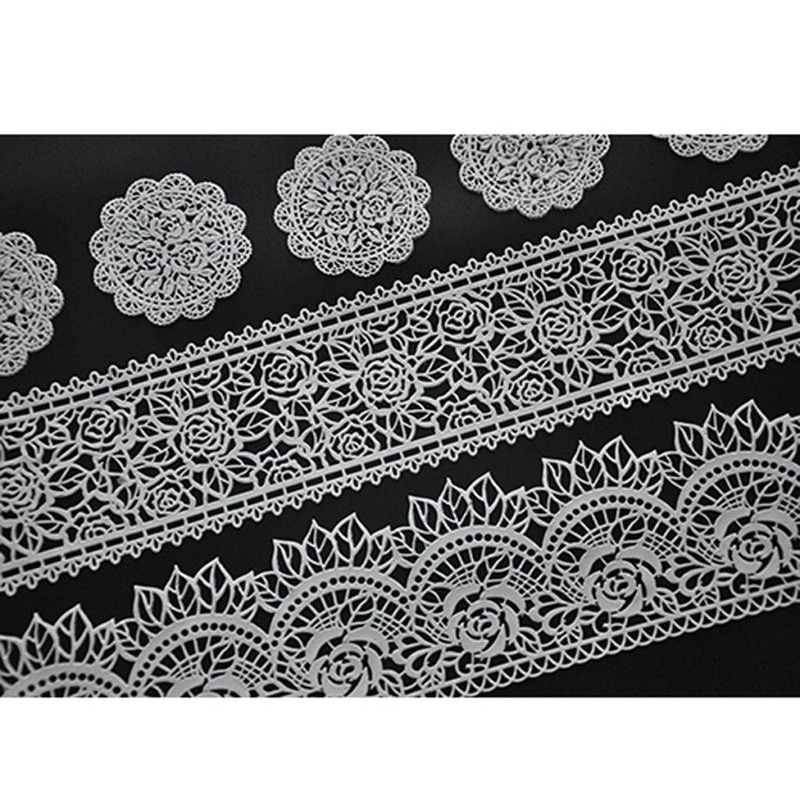 Girl style レースマットシリコンモールド ケーキ型 ケーキデザイン ケーキデコレーションツール ケーキ装飾ツール 薔薇柄