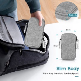 LEWOTE 7in1 Compatible with Insta360 X5 Accessories Kit[Silicone Camera Case Cover and Lens Cap][2Pcs 3D Screen Protector Film][Carrying Case Bag with Auto Locking Carabiner and Anti-loss Lock]