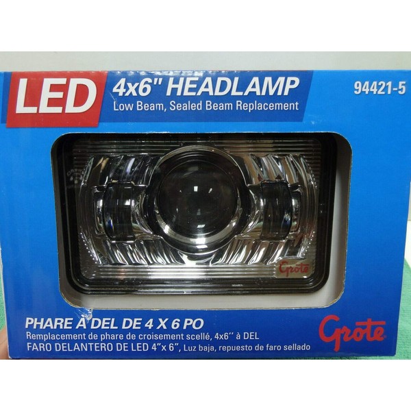 Grote 94421-5 Low Beam 4"x6" Led Headlight