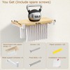 NANATI 2 Set of Floating Bookshelf with White Shelf Brackets,