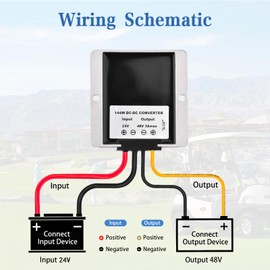 24V to 48V DC Step UP Converter for Starlink,ELFCULB 3A 144W Power Supply Voltage Booster Converter Regulartor