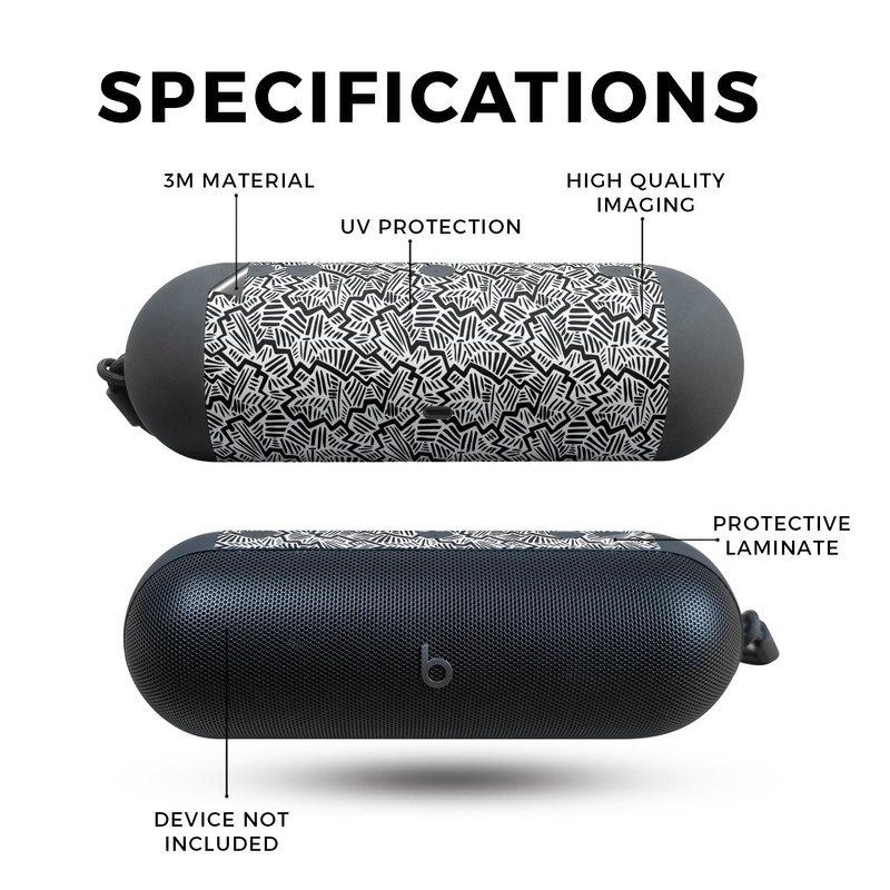 Speaker Skin Compatible with Beats Pill (2024) - Abstract Black
