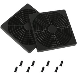 GELRHONR PC Case Fan Dust Filter, 80 mm Casing Fan Mesh Mesh Cover, Computer Dustproof Fan Protection Cover Grill with Screws - Black (8 cm)