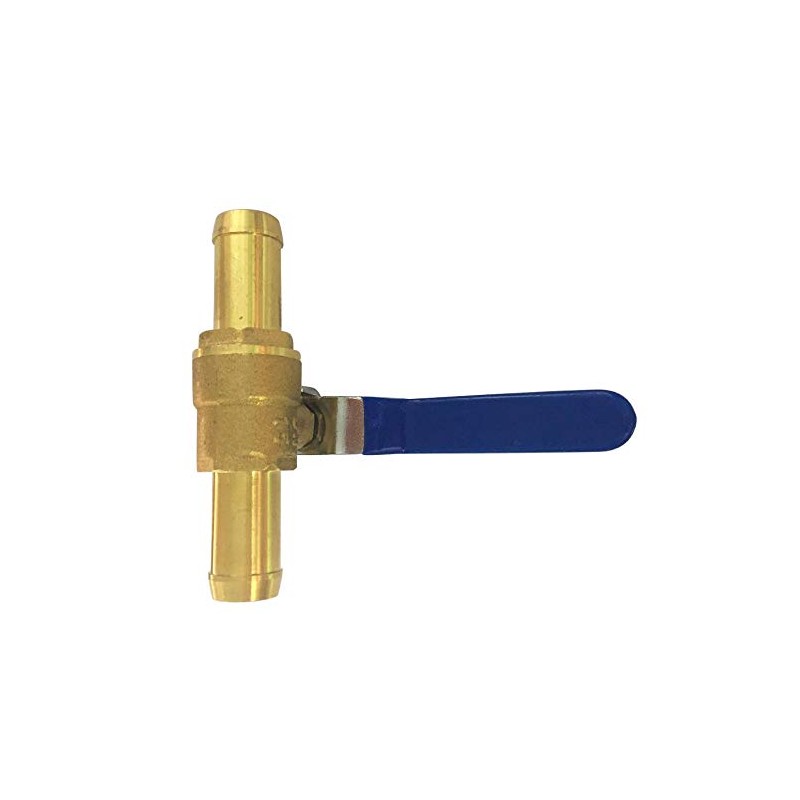 Metalwork Brass 3/4" Barb Valve for Heater Hose Shut-off, High