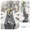 6 Pack Grey Cheesecloth Table Runner Gauze Table Runner 10FT