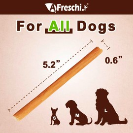 A Freschi srl Soft Turkey Dog Treats, USA-Sourced Trukey, All-Natural, Hypoallergenic, High-Protein, Low-Fat, Healthy & Easily Digestible, Puppy & Training Snack, Stick 16oz