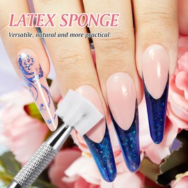 Beavorty Uv Gel Nail Gradient Sponges Pen With Replaceable Square Sponge Heads Nail Brush Acrylic Manicure Diy Tools for Color Fade Manicure Nail Art