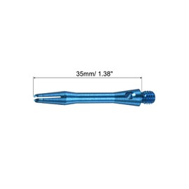 PATIKIL 35mm Aluminum Dart Shaft Medium 2BA Thread Dart Stem Dart Accessories Throwing Gear for Steel Tip 6pcs Sky Blue