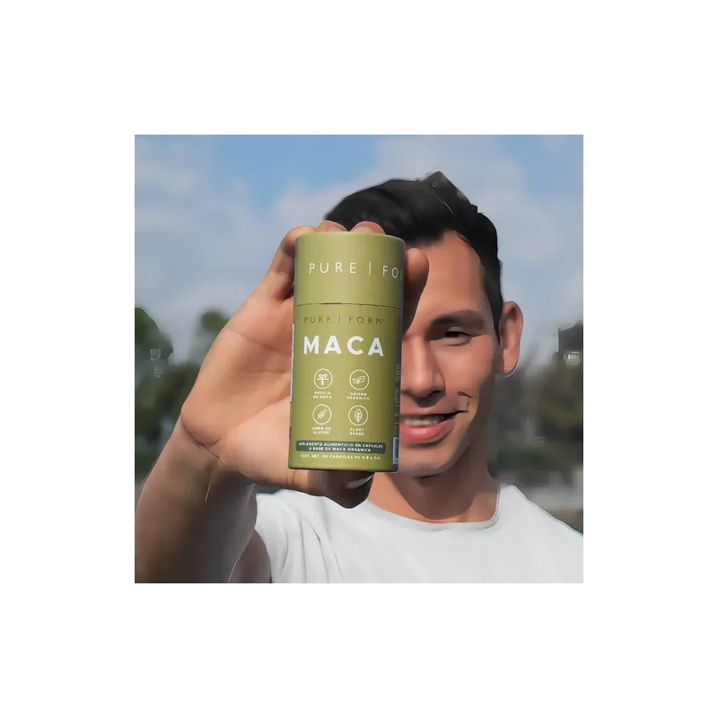 Suplemento Alimenticio 90 Cápsulas Maca Pure Form Sin Sabor