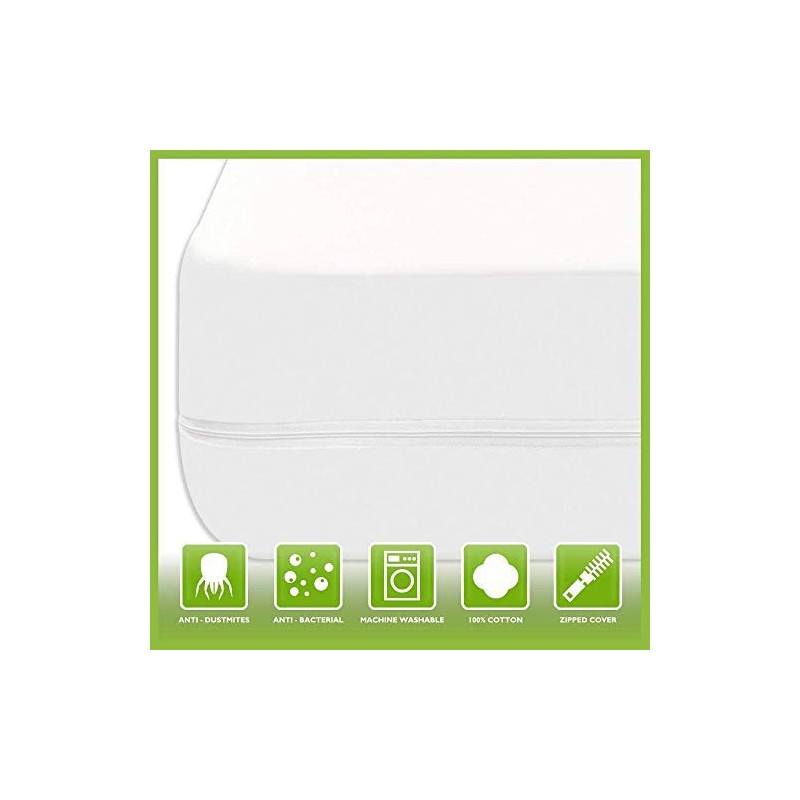 Night Comfort Mattress Protector, Anti Allergy Fully Zipped Waterproof Mattress