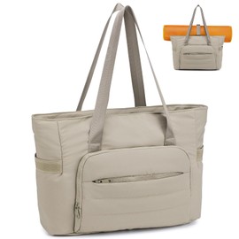 SUCIKORIO 40x30x15cm British Airways Cabin Bags Underseat 18L Travel Duffle Bag Hand Luggage Women Tote Bag with 15.6 Inch Laptop Compartment Carry On Bags for Planes, Overnight, Weekend, Khaki