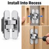 Invisible Door Hinges for Concealed Furniture Doors – Stainless Steel
