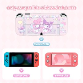 Kuitmor Protective Shell for Switch OLED,Dockable Integrated Hard Cover Skin Compatible with Switch OLED and Joy Con - KLM (for Switch OLED)